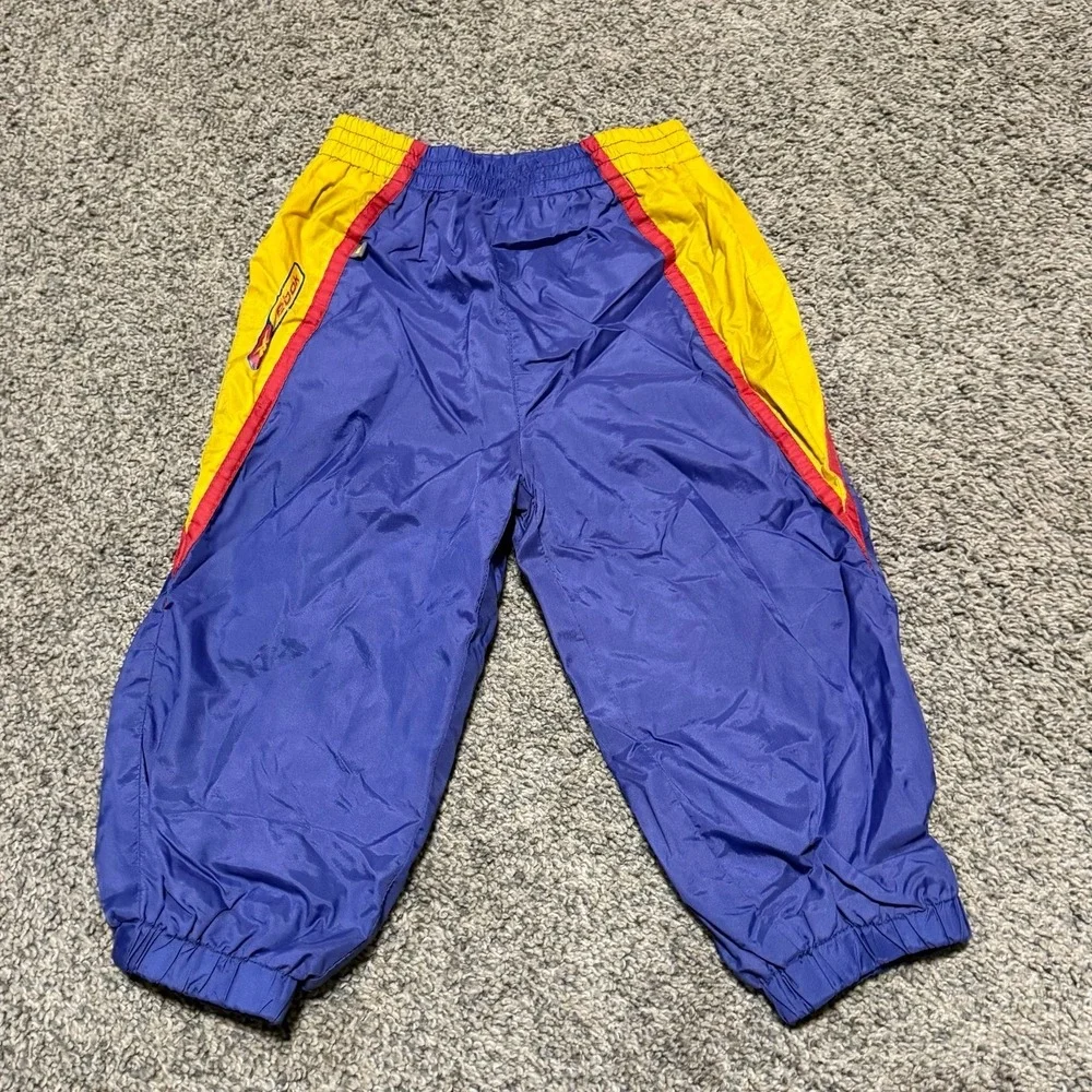 Vintage Reebok Kids Tracksuit Windbreaker Jacket Pants Set Size 2T Purple